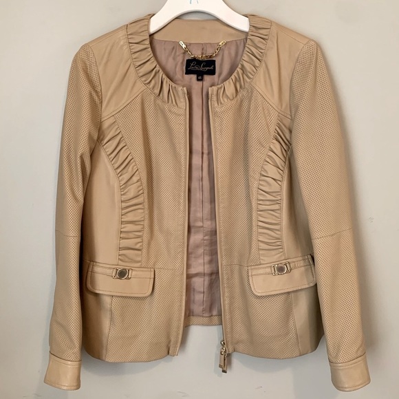 Luisa Spagnoli size 46 fine leather jacket - Picture 15 of 15